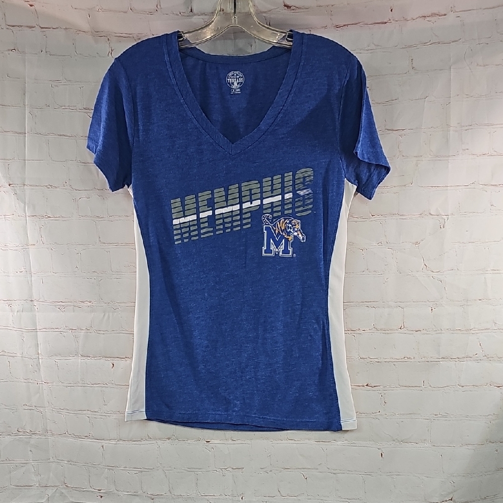 Rivalry Threads Blue Silver Fitted Graphic Tee